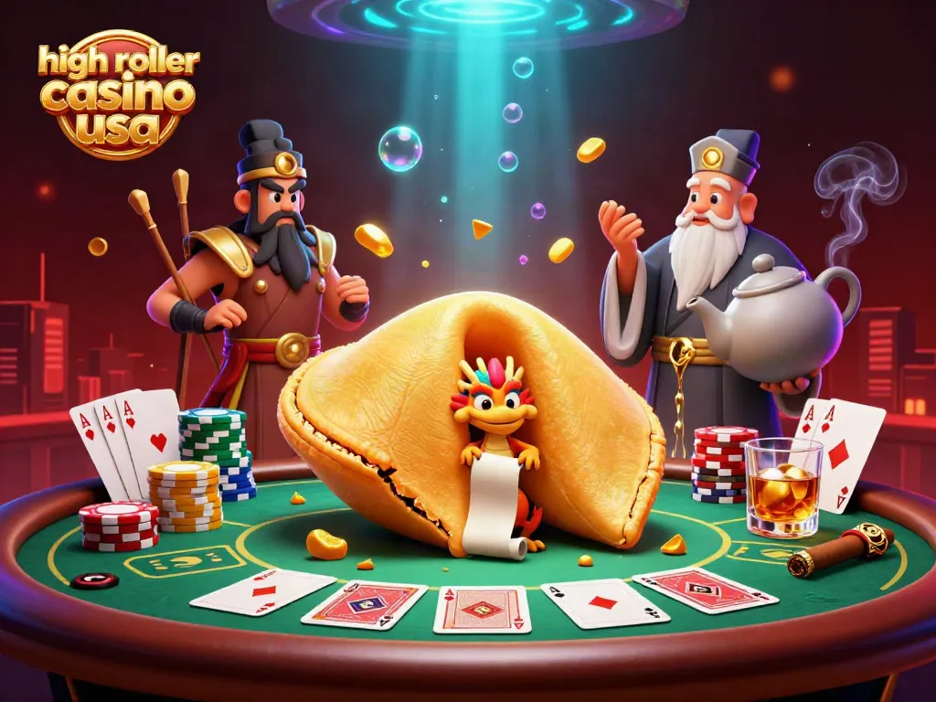 Engaging scene highlighting high roller casino usa with dynamic poker elements and fantasy characters.