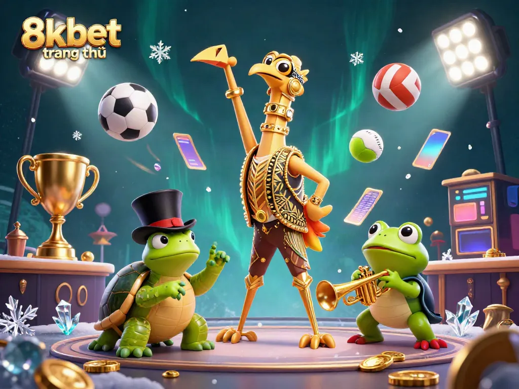 Engage with the exciting world of betting at 8xbet trang chủ, featuring lively characters and dynamic sports elements.